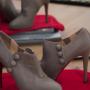 Christian Louboutin Gray Button Booties - NEW - 100% Authentic - Size 40.5