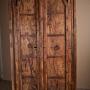 Large Indian Armoire with Hand Carved Doors