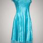 Kamarov Pleated Charmeuse Dress - Baby Blue