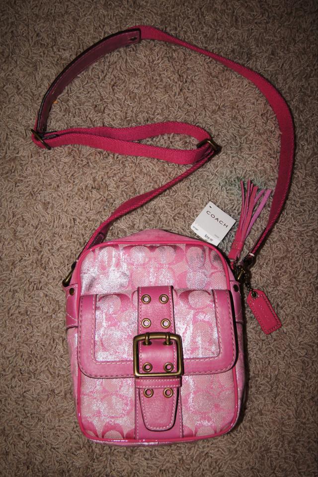 Authentic COACH Pink Crossbody Purse  Matching COACH Wallet NEW w ...