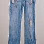 Jeans with Blue and Red Stud Designs