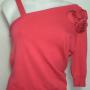 CACHE NWT Pink Embellished Rose Sleeve Sweater Top sz M