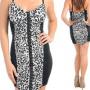 Black/White Leopard Print Dress