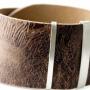 Leather & Sterling Silver Cuff