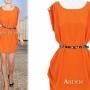 Fashinable Hot Over Sized Orange Mini Dress With Belt For Summer 2013