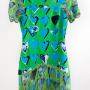 Versace for H&M - Green/Blue Heart Mini Dress with Fringe