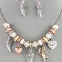 Angel Wings Necklace & Earring Set