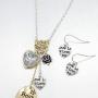 Best Mom Charm Necklace & Earring Set