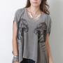 Brand New Over Sized Tiger Top Gray Color Size M