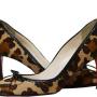 Christian Louboutin - Animal Print With Leather Trim Pumps - Multi - Size 7 M