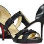 Christian Louboutin - Leather Buckle Sandals - Black - Size 9 M - Brand New