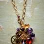 Crystal Gem Cluster necklace 